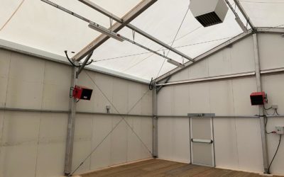 instalación de un destratificador de almacén