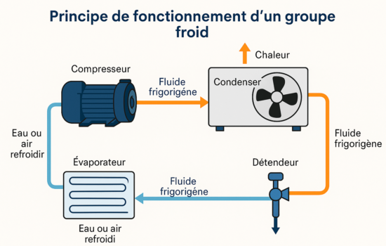 schéma fonctionnement groupe froid